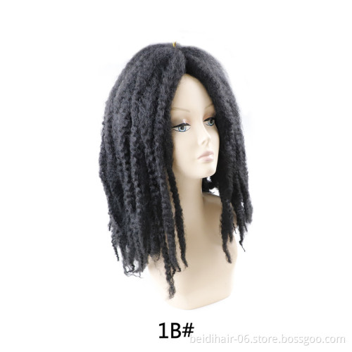 Marley Braiding Twist Hair Afro Kinky Twist Crochet  Marley Braids 18inch 100g Soft Fluffy Synthetic Hair